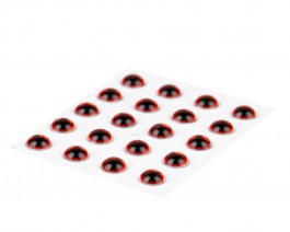 3D Epoxy Eyes, Holographic Red, 2.6 mm